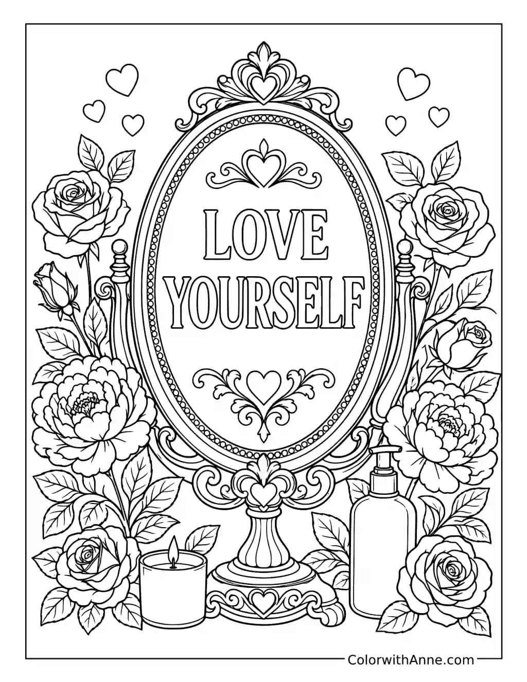 Love Yourself coloring page