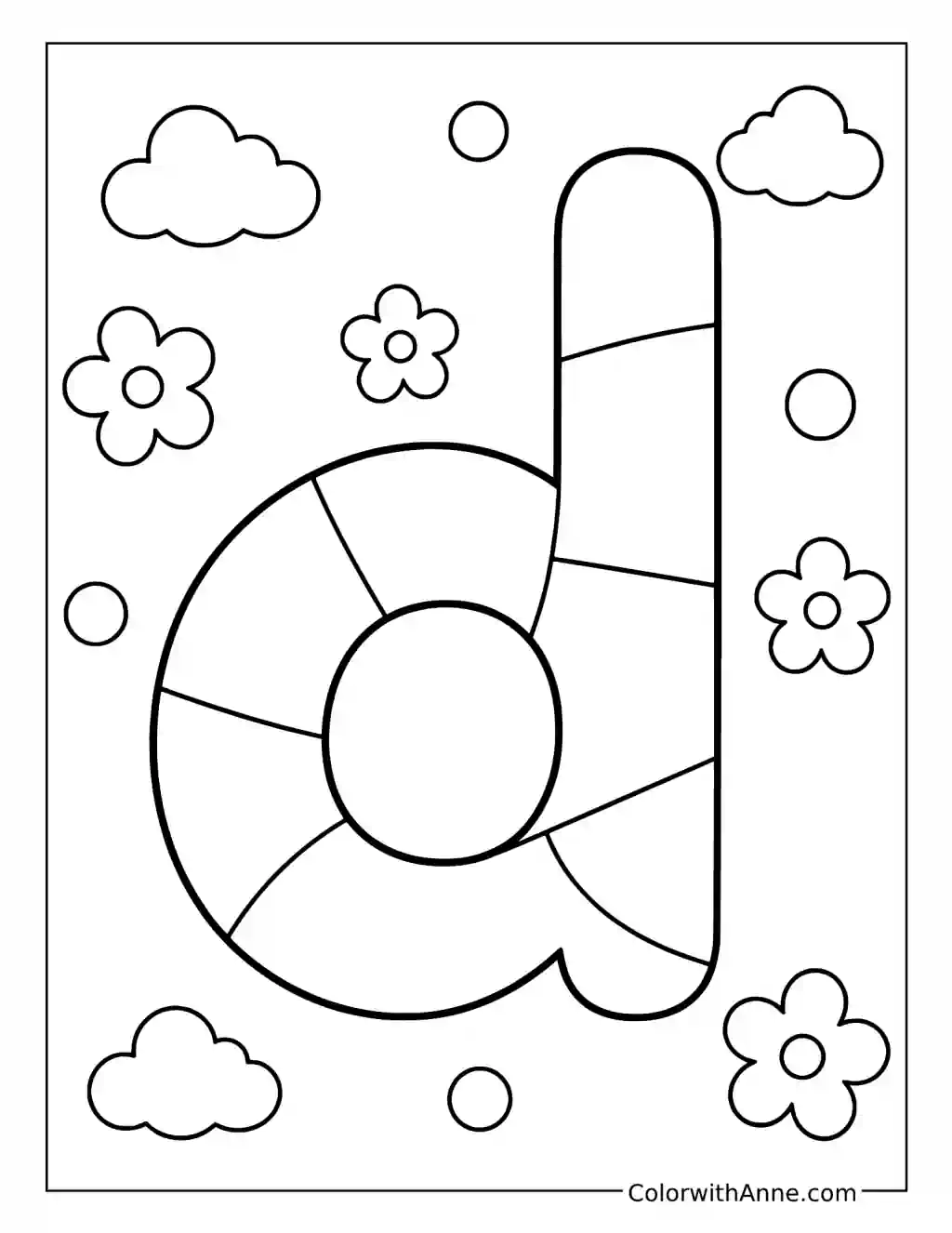 Lowercase Letter d coloring page