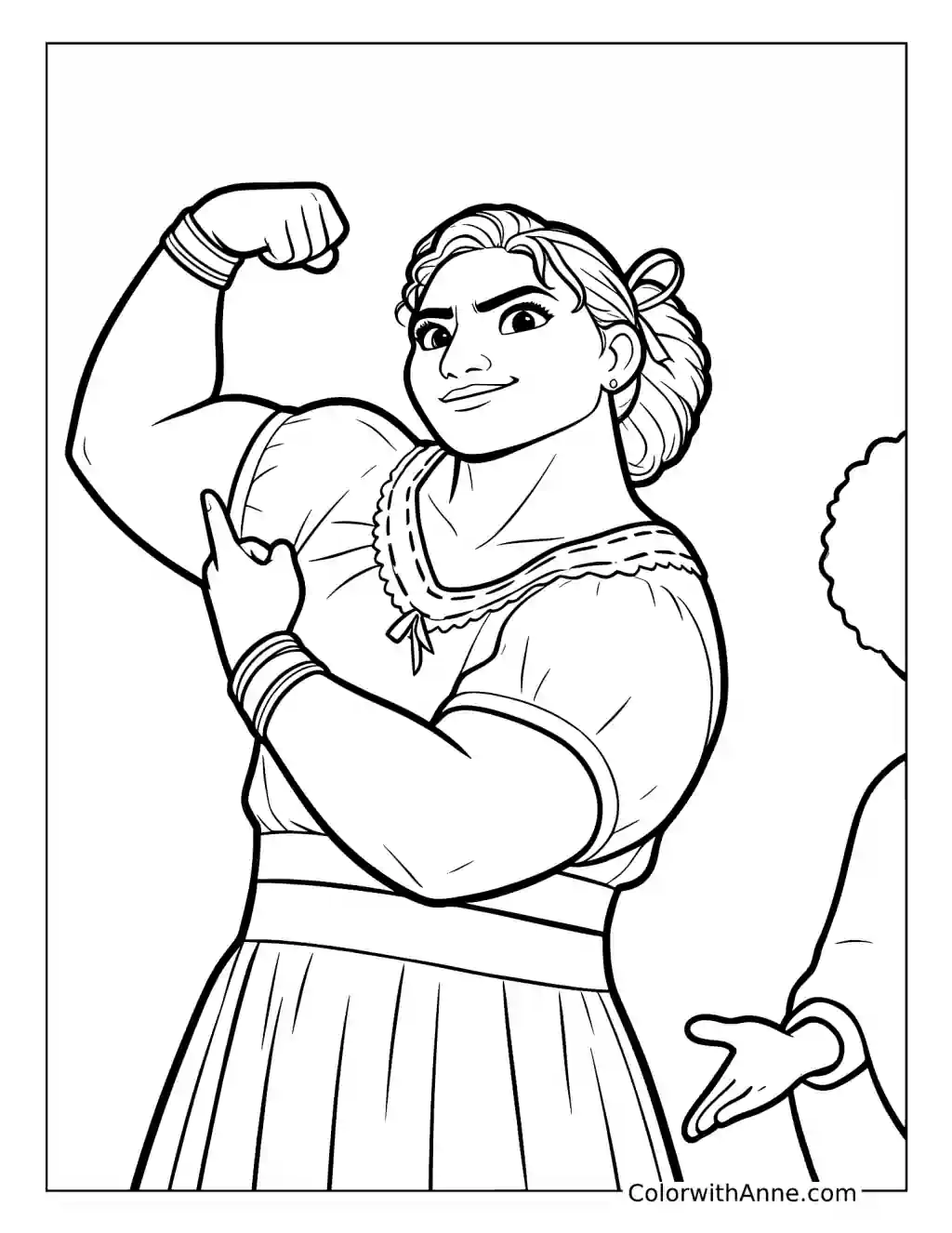 Luisa Madrigal Showing Her Strength coloring page