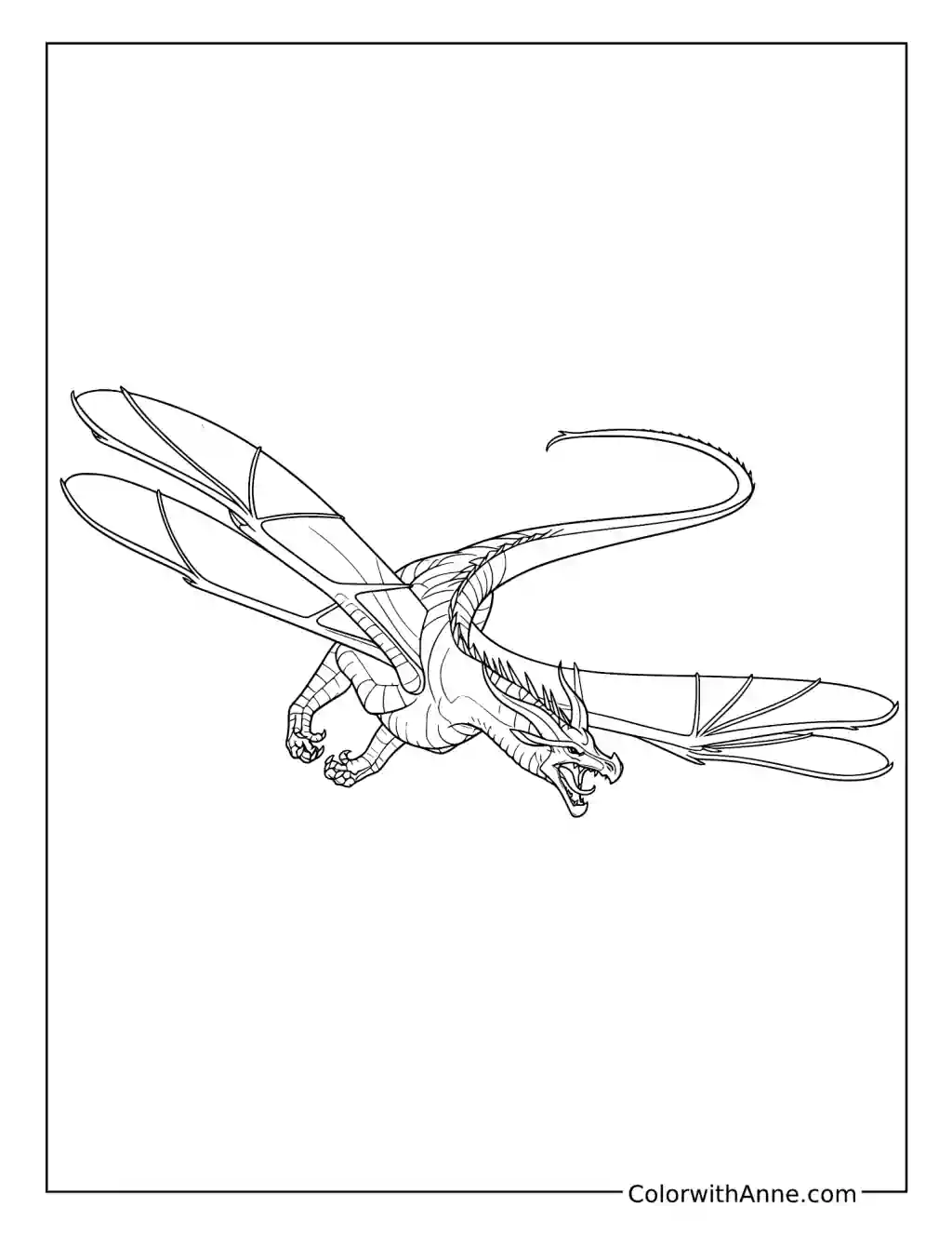 Luna Diving Through the Sky coloring page