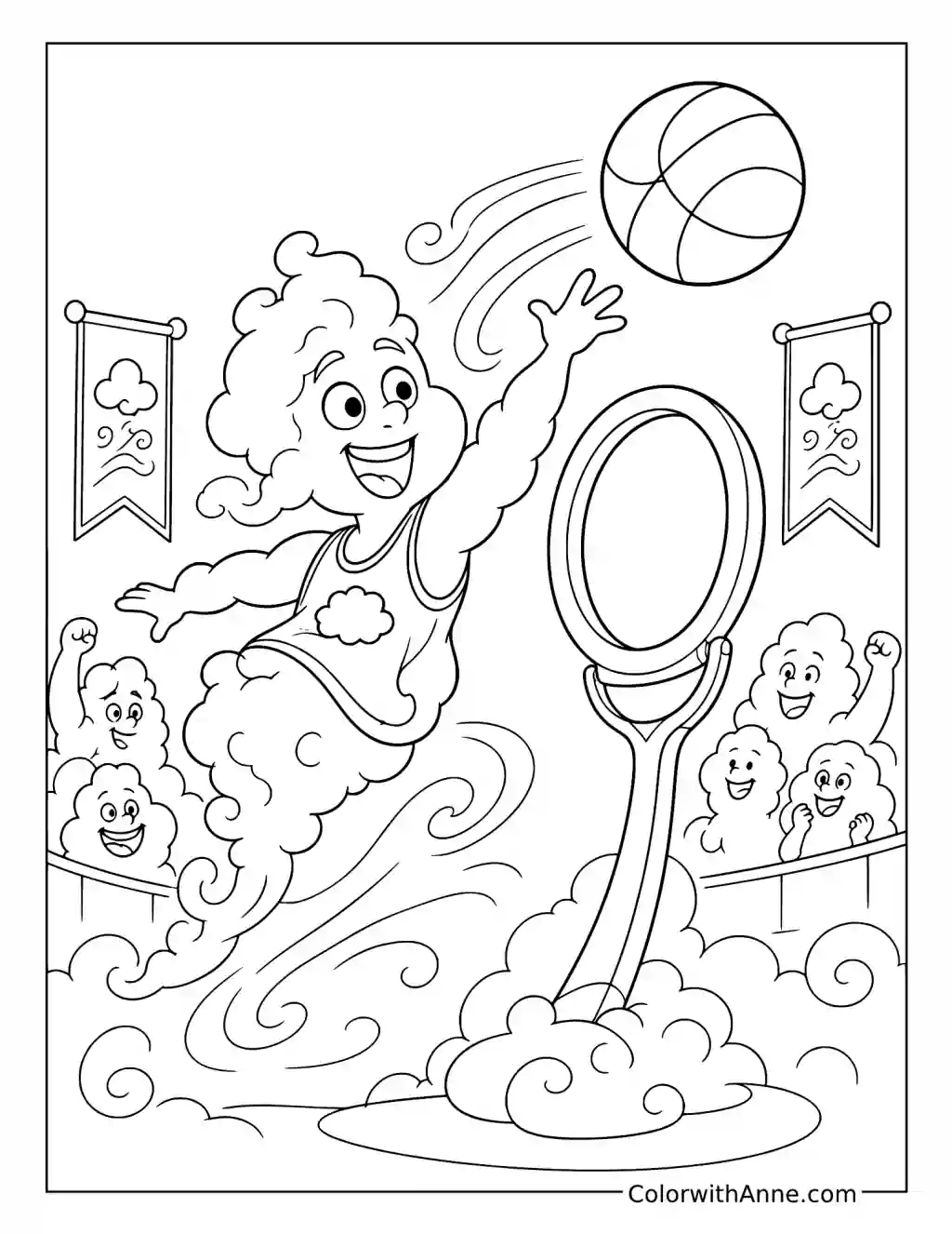 Lutz Playing Airball coloring page