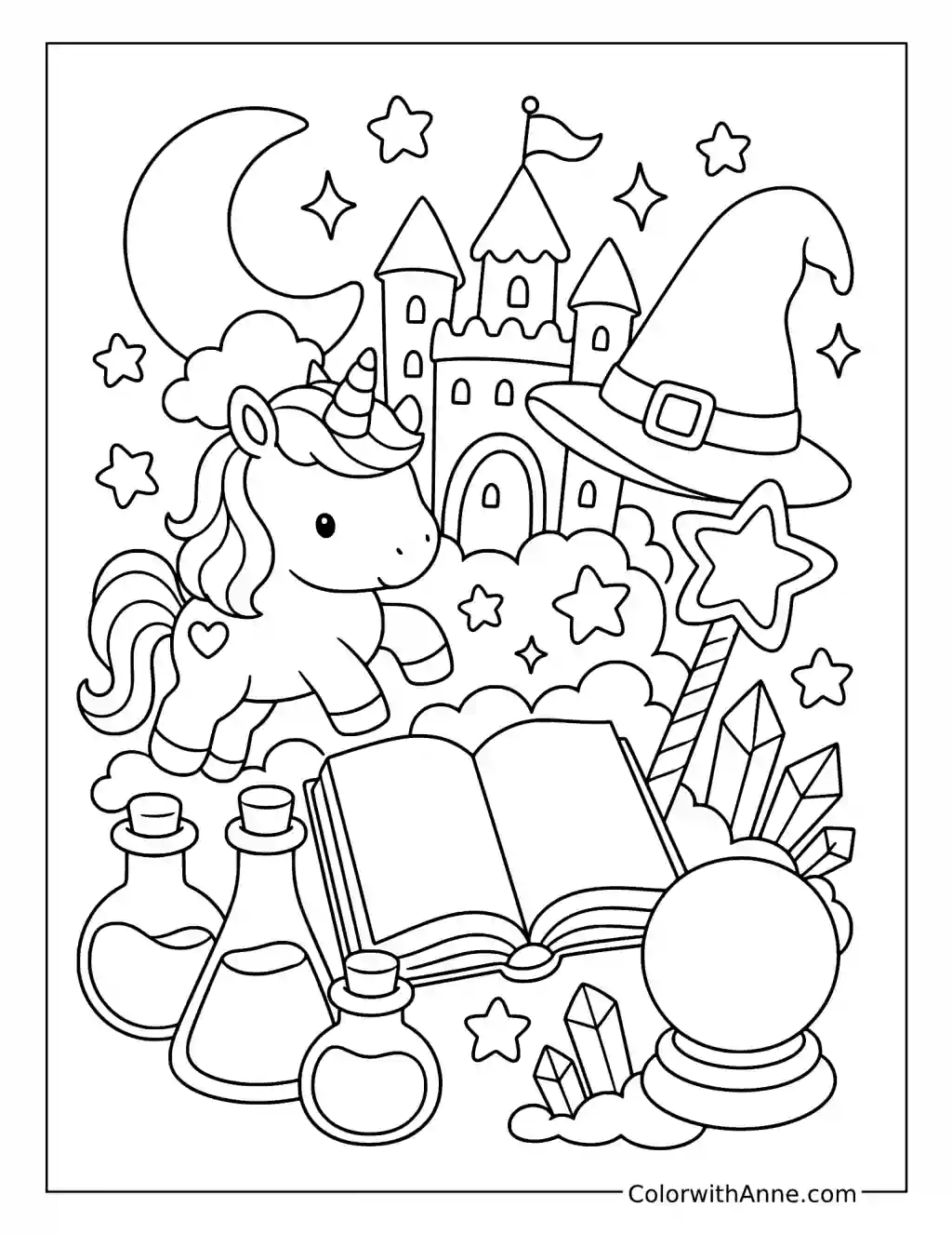 Magical Doodle Art coloring page
