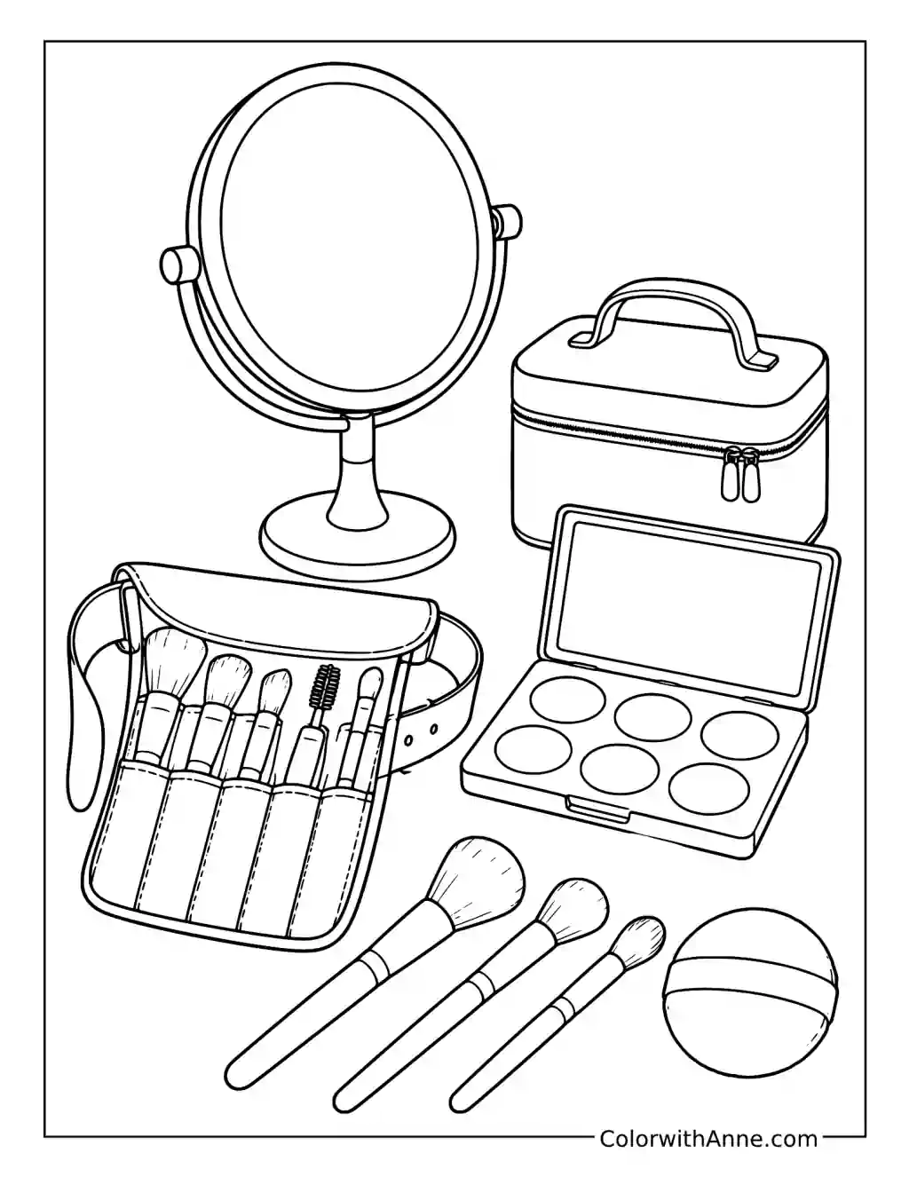Makeup Artist Workstation coloring page