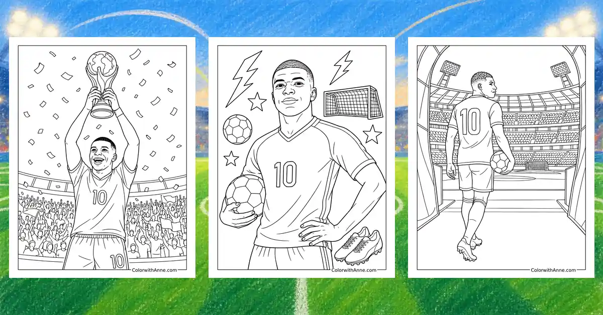Mbappe Coloring Pages banner