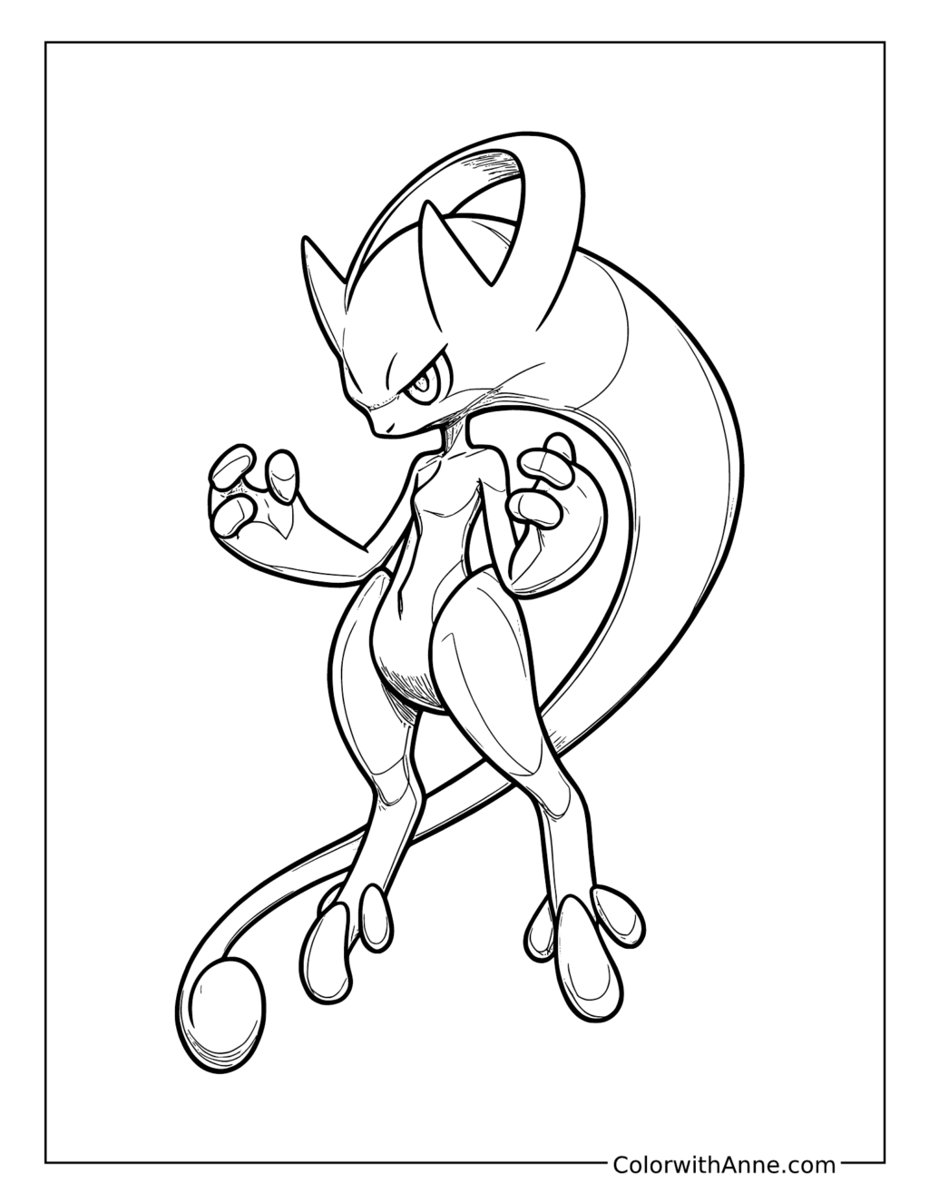 Mega Mewtwo Y coloring page