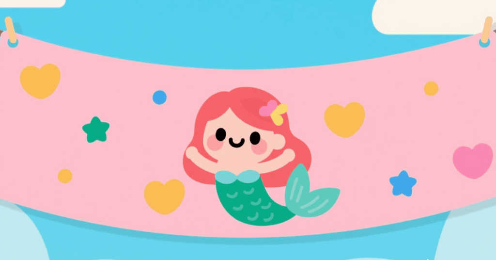mermaid coloring pages banner 2