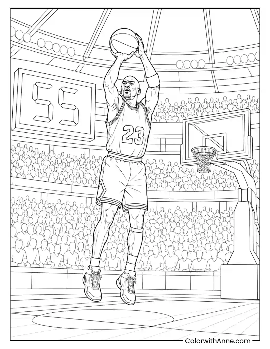 Michael Jordan Double-Nickel Game coloring page