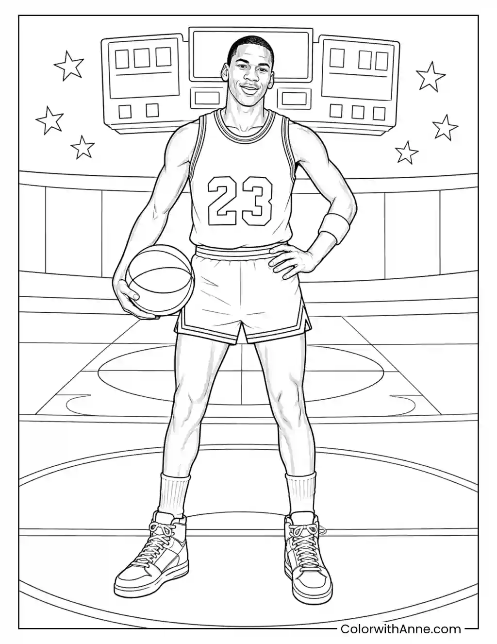 Michael Jordan Rookie Season coloring page