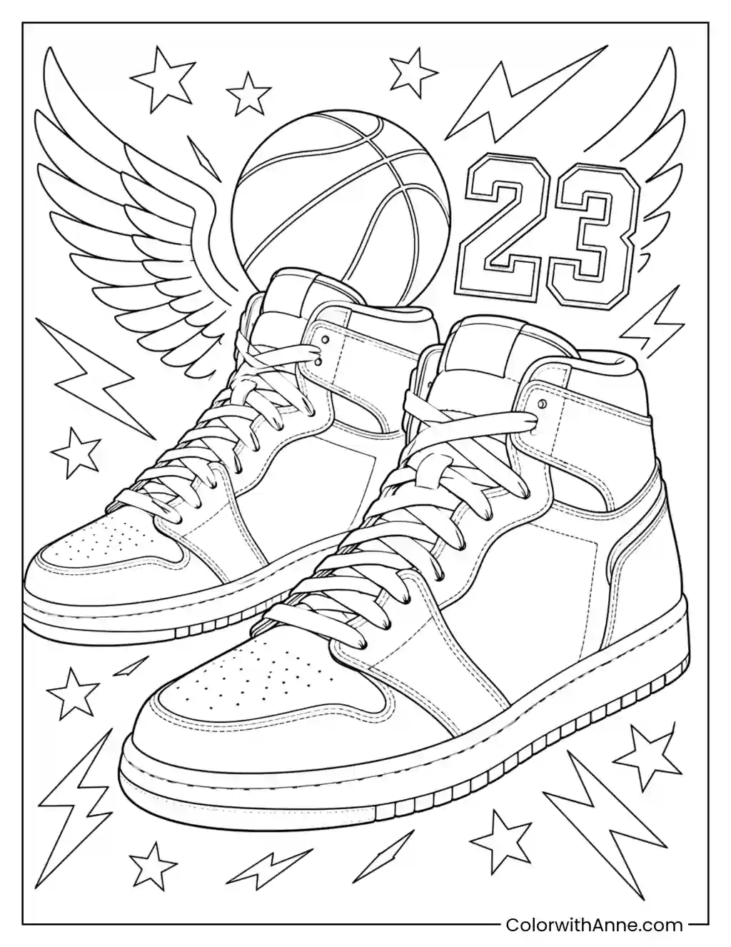 Michael Jordan Sneaker Design coloring page