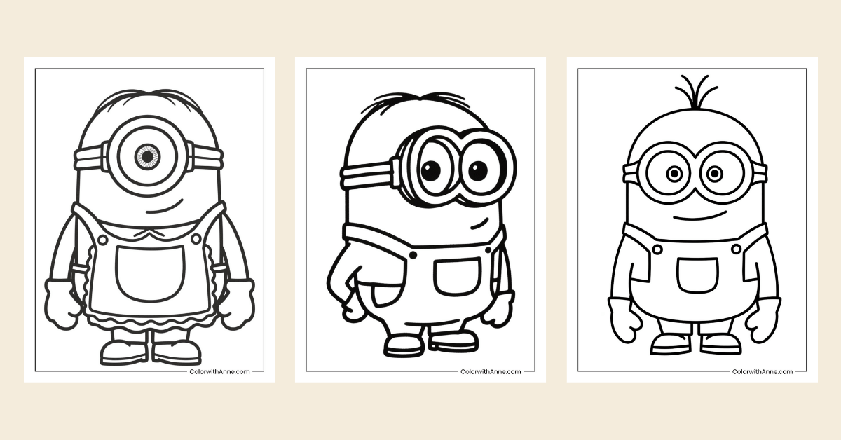 minion coloring pages banner