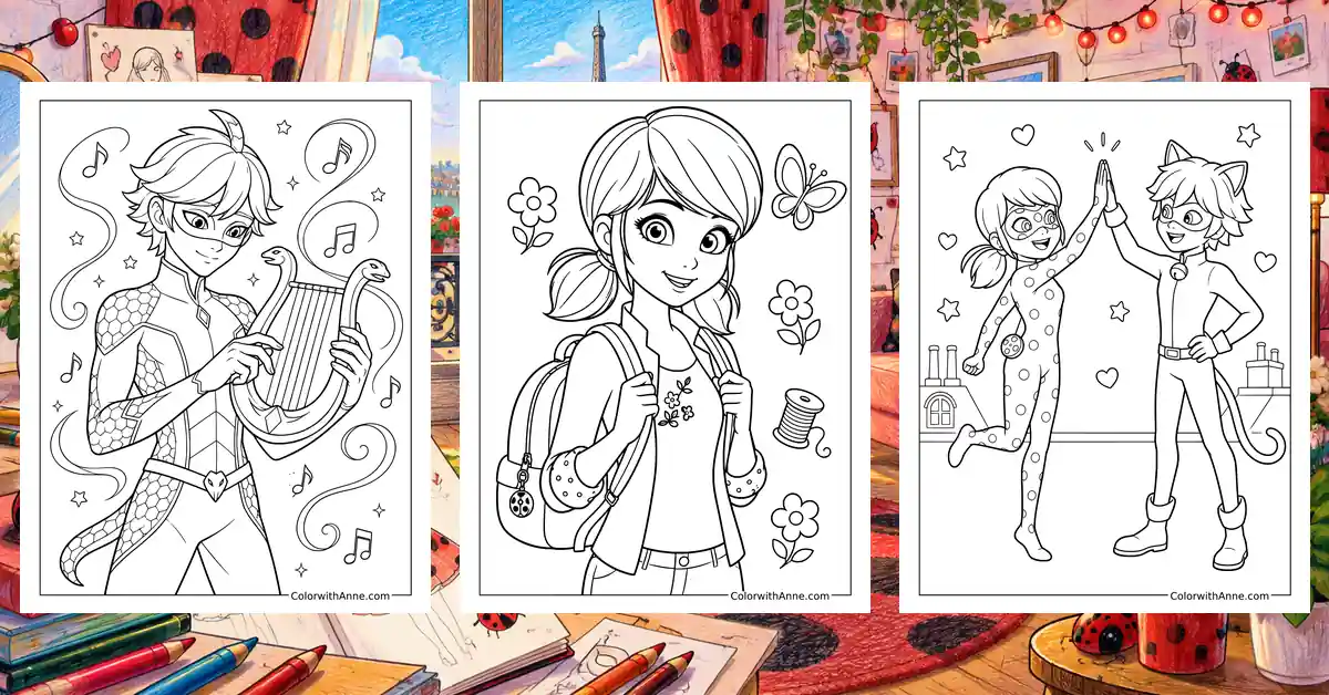 Miraculous Ladybug Coloring Pages banner