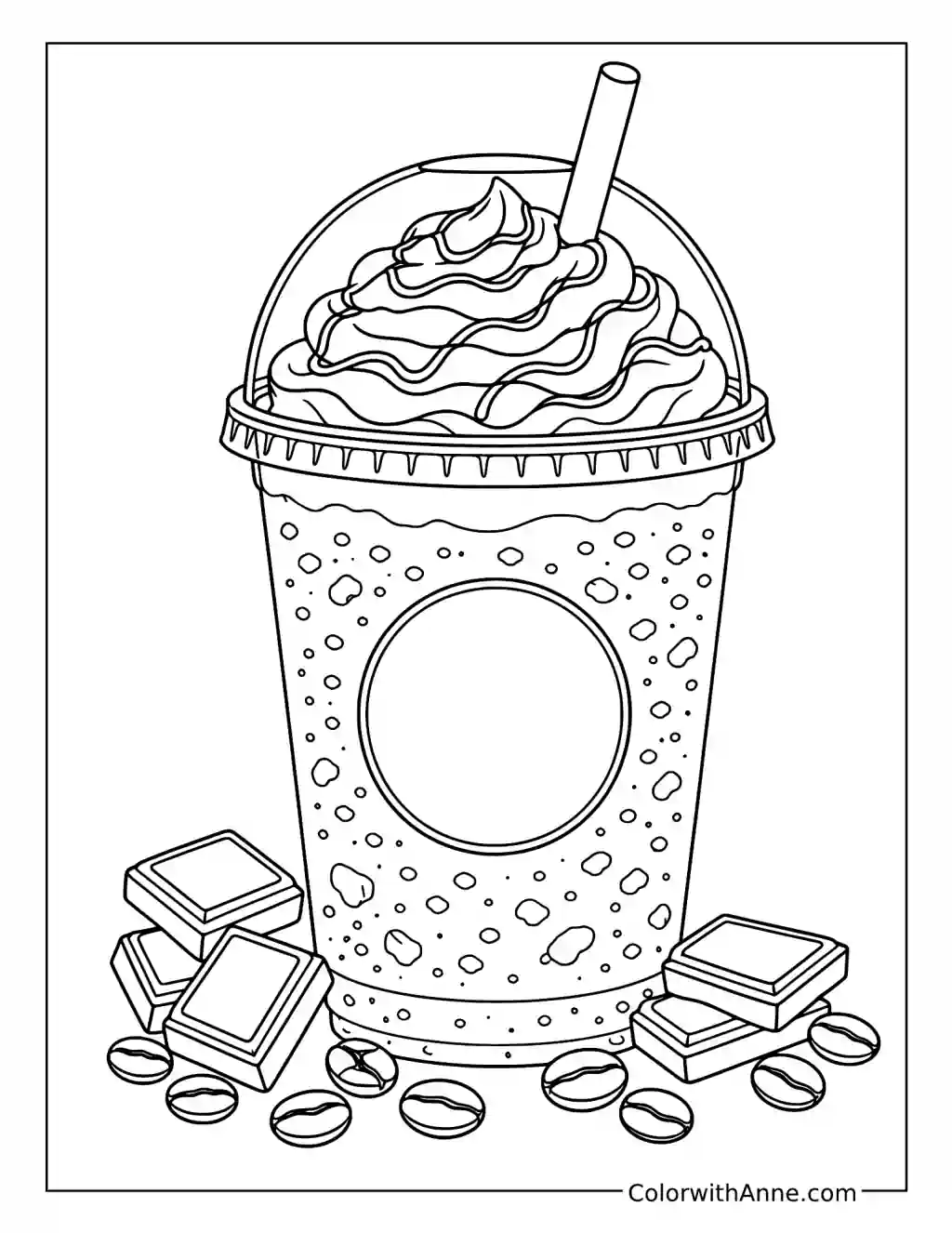Mocha Frappuccino coloring page