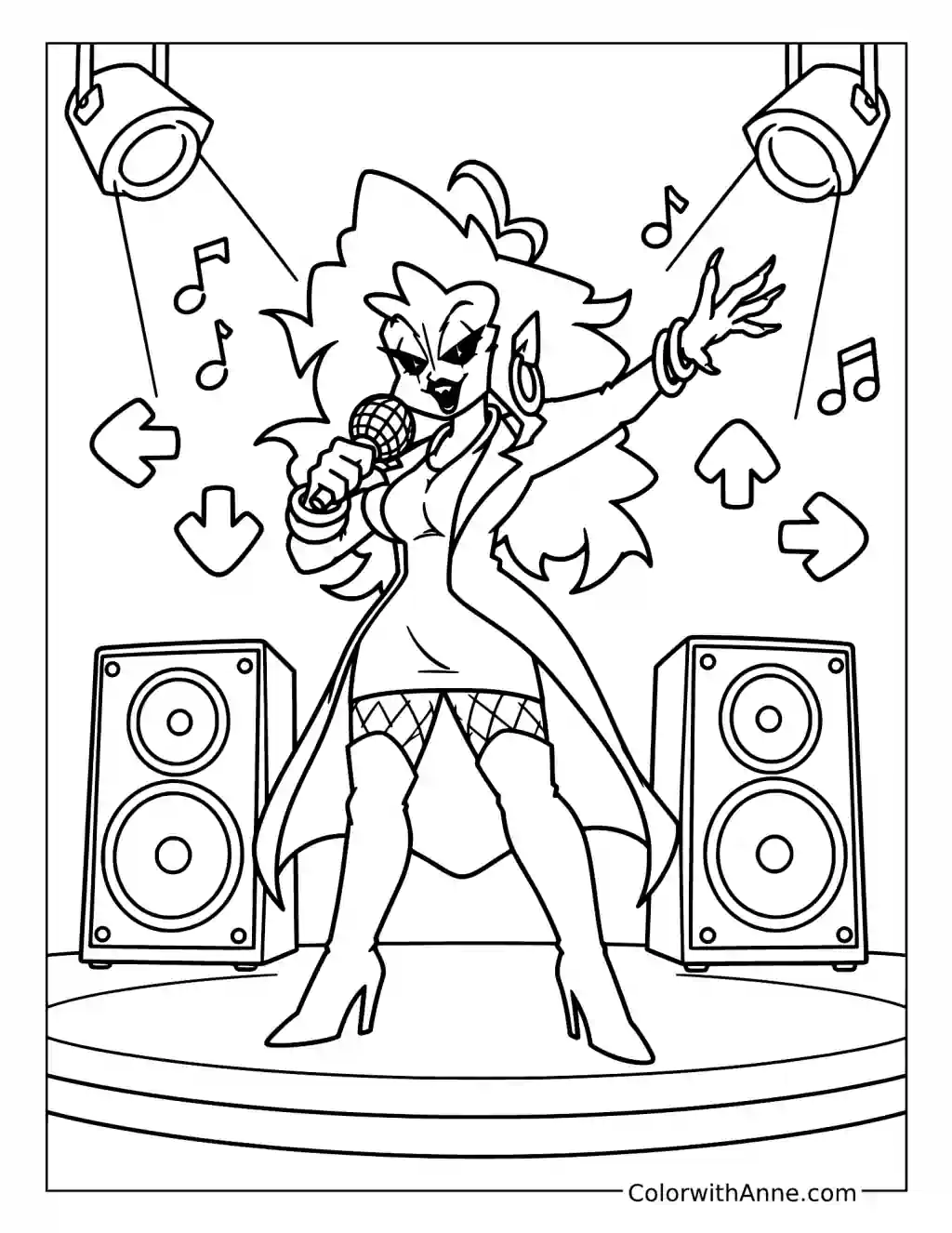 Mommy Mearest Concert Performance coloring page