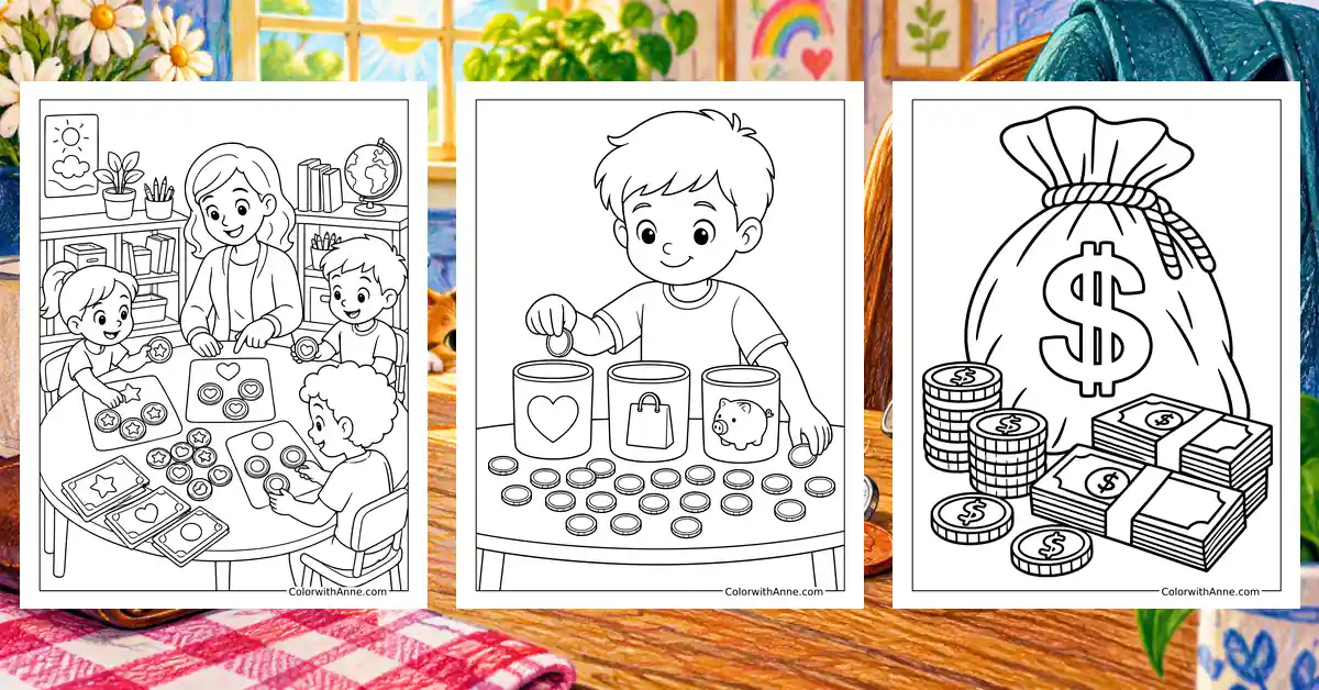 Money Coloring Pages banner