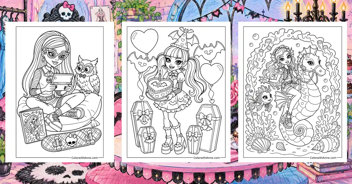Monster High Coloring Pages banner