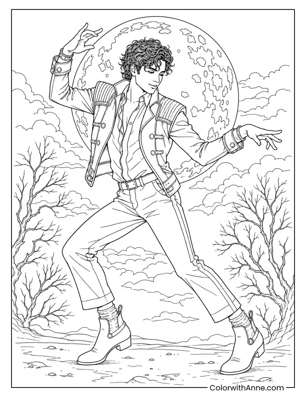 Moonlit Dance coloring page