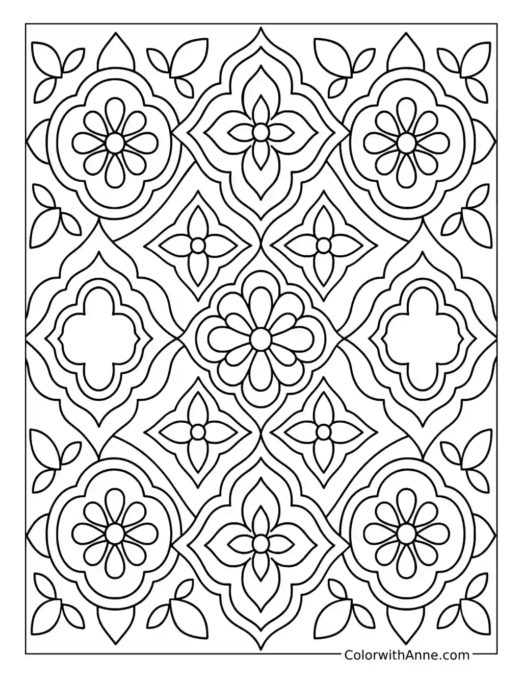 Mosaic Tile Pattern coloring page