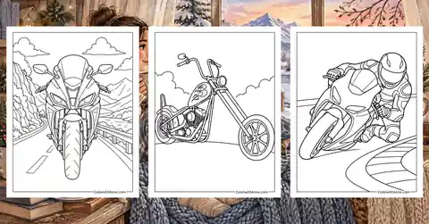 Motorcycle Coloring Pages banner