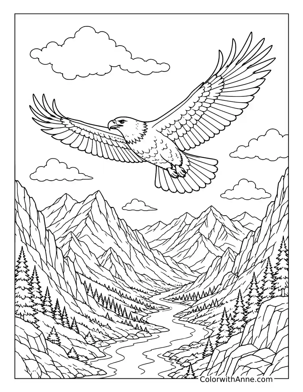 Mountain Eagle coloring page