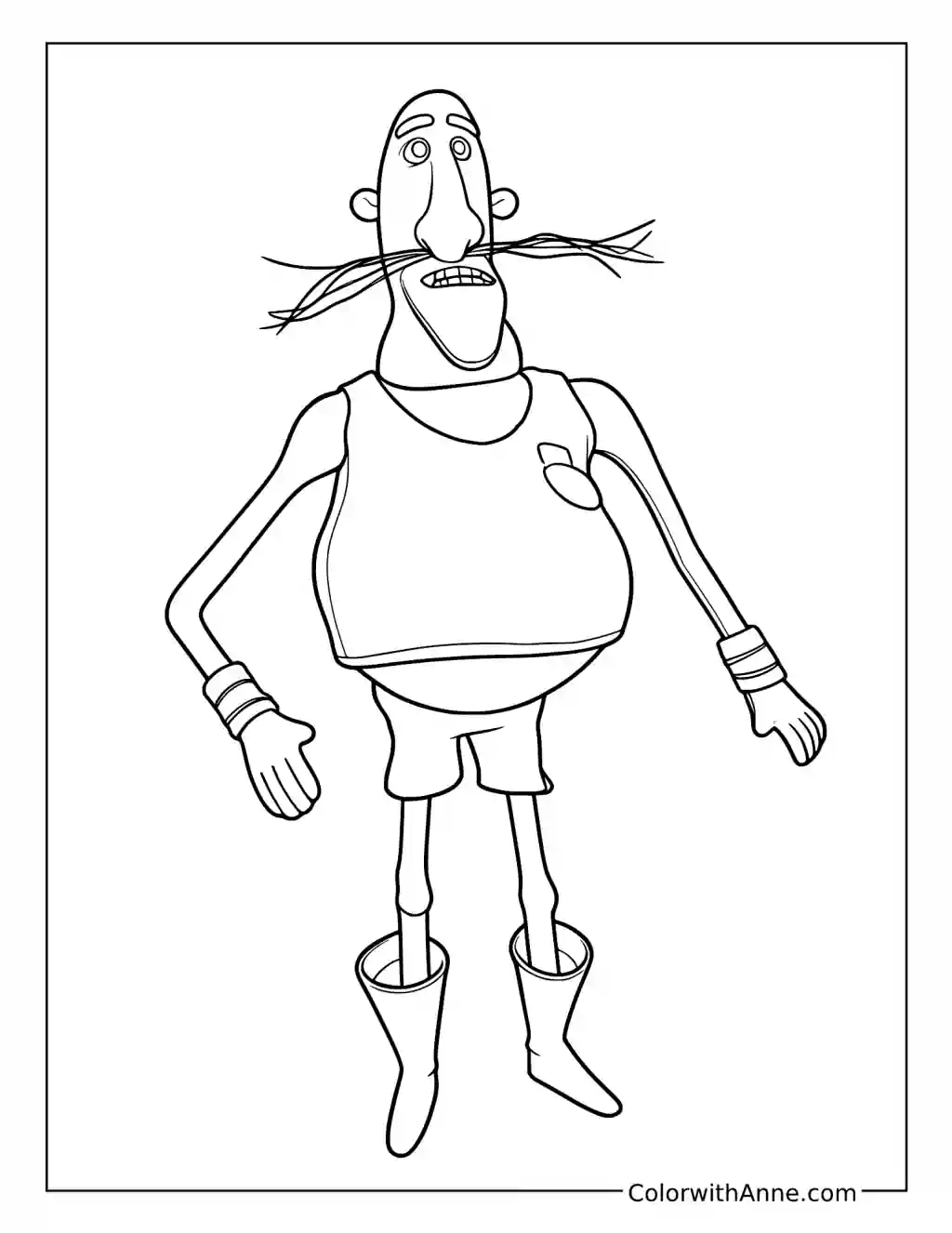 Mr. Bobinsky in His Circus Outfit coloring page