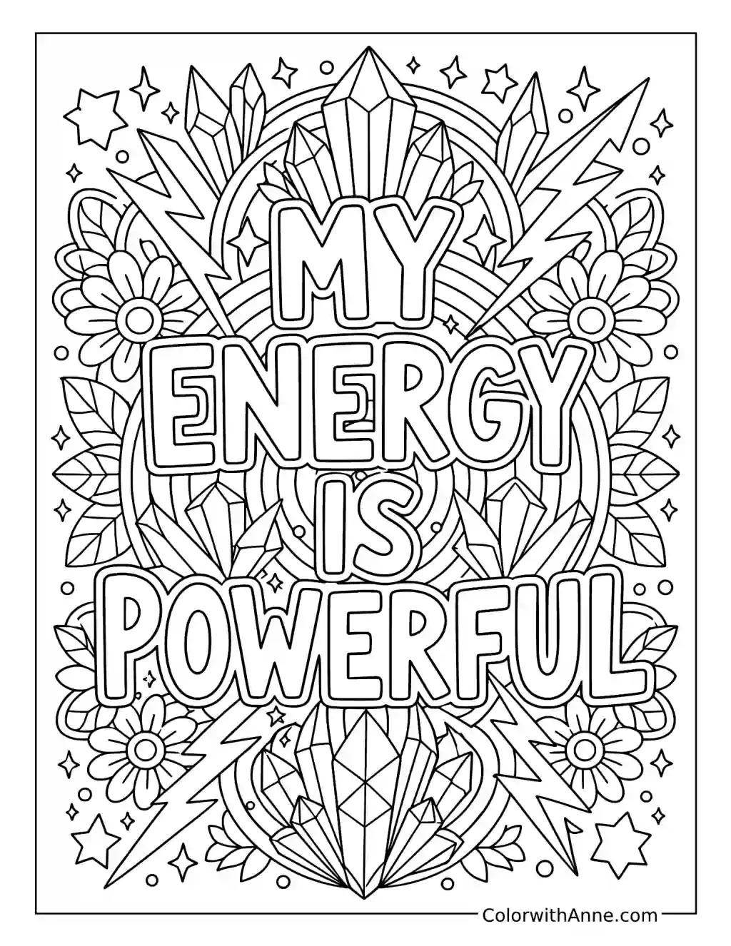 My Energy Is Powerful coloring page
