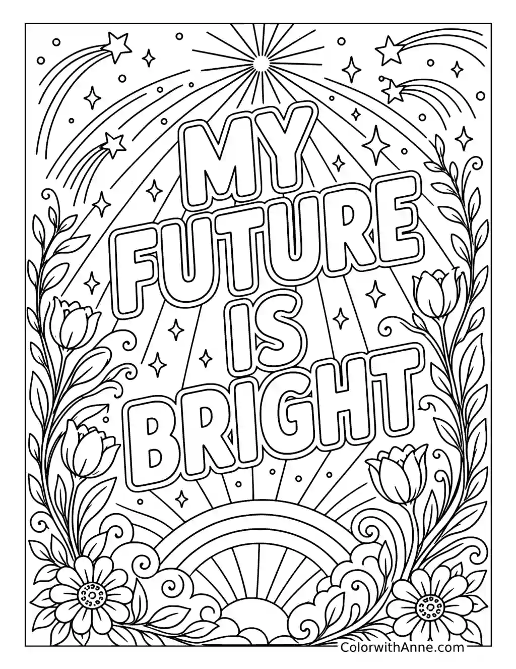 My Future Is Bright coloring page