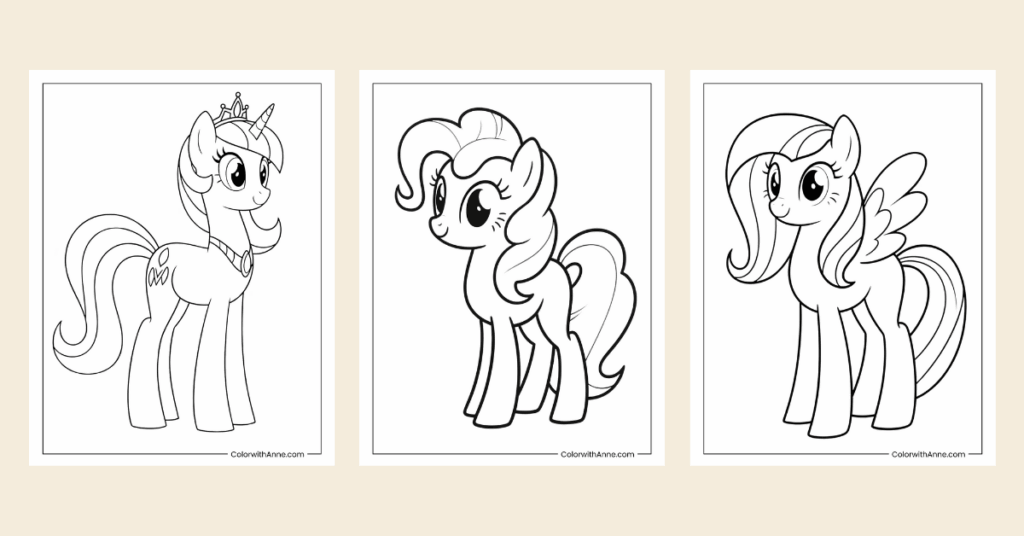 my little pony coloring pages banner