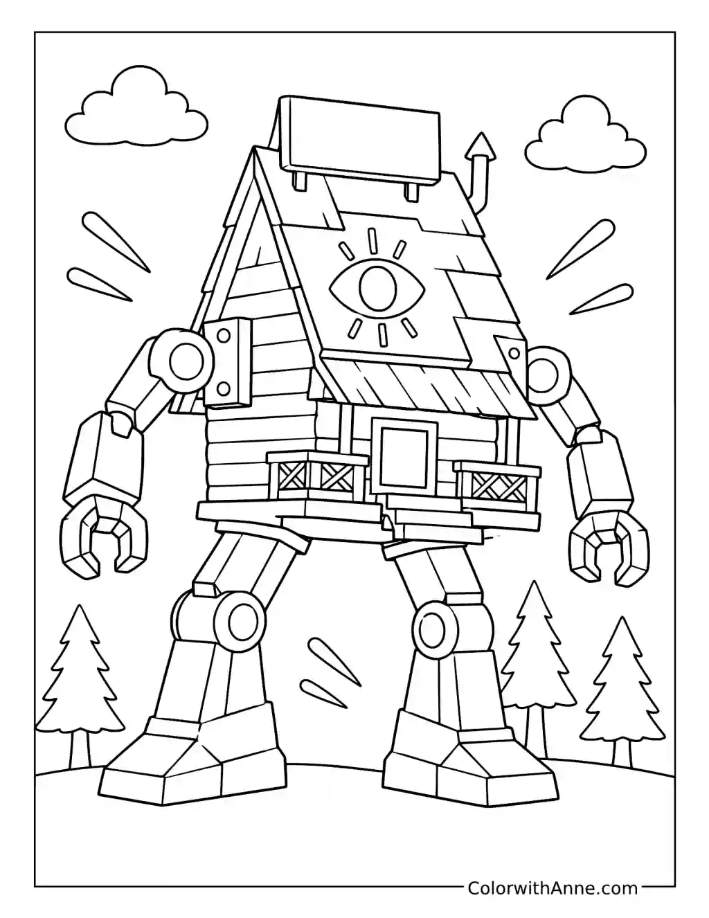 Mystery Shack Robot coloring page