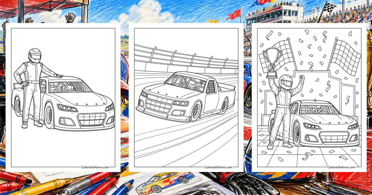 NASCAR Coloring Pages banner