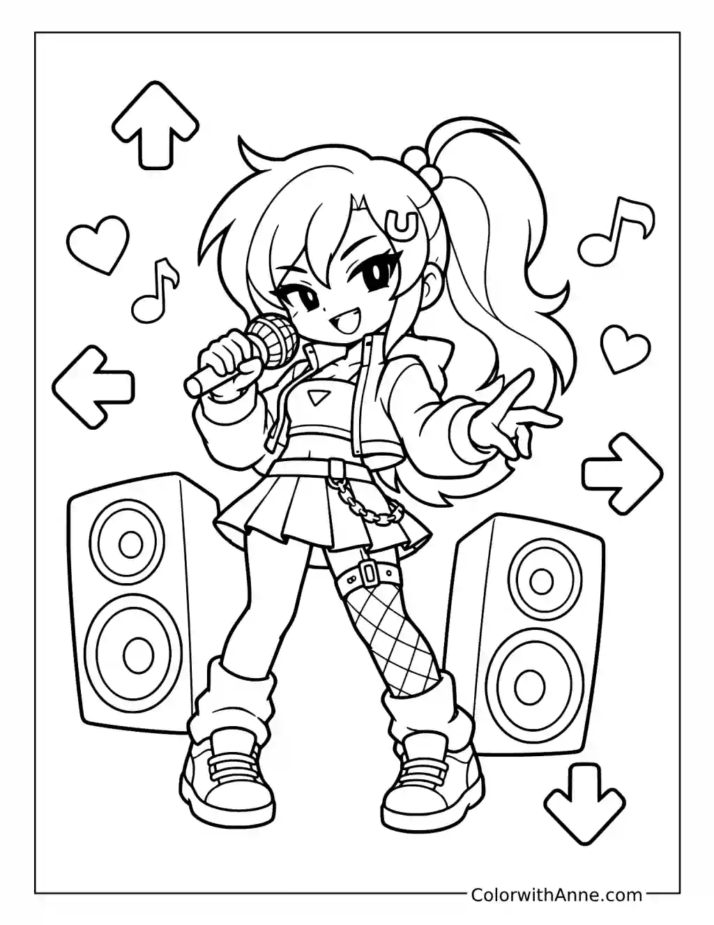 Nene Solo Spotlight Performance coloring page
