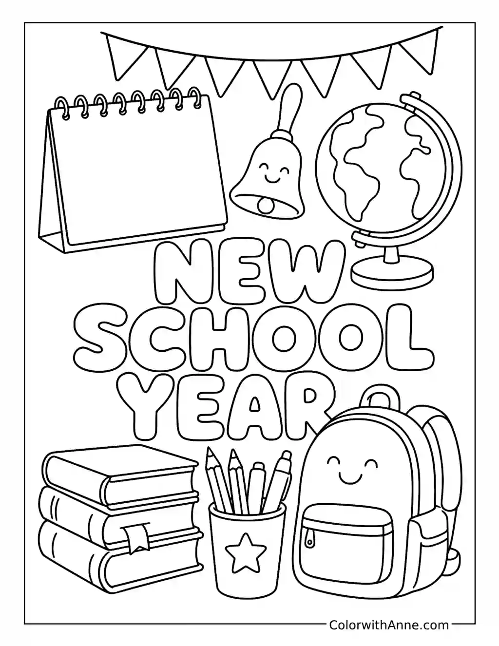 New School Year coloring page