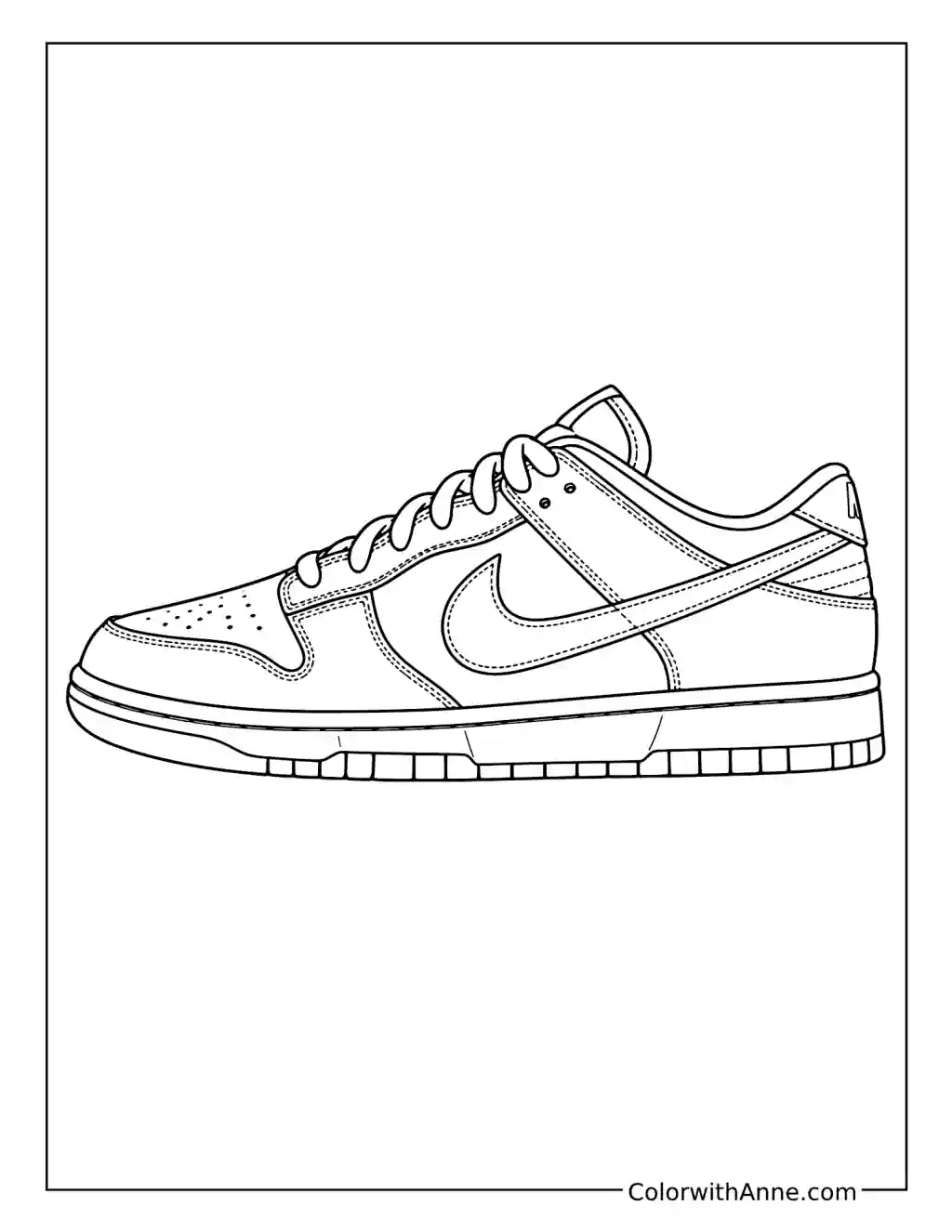 Nike Dunk Low coloring page