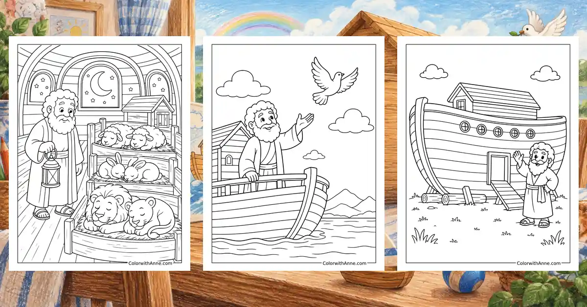 Noah's Ark Coloring Pages banner