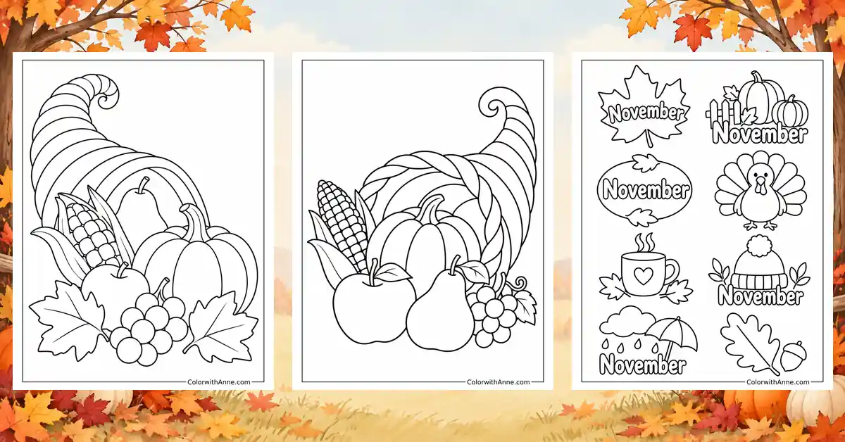 November Coloring Pages banner