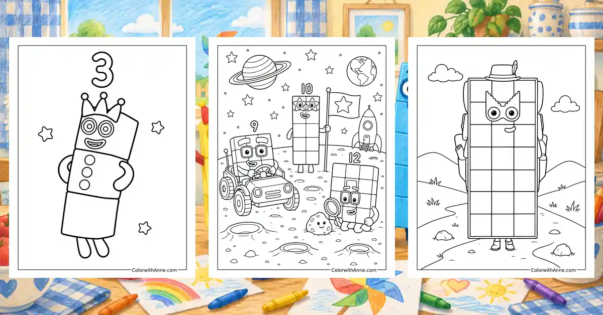 Numberblocks Coloring Pages banner