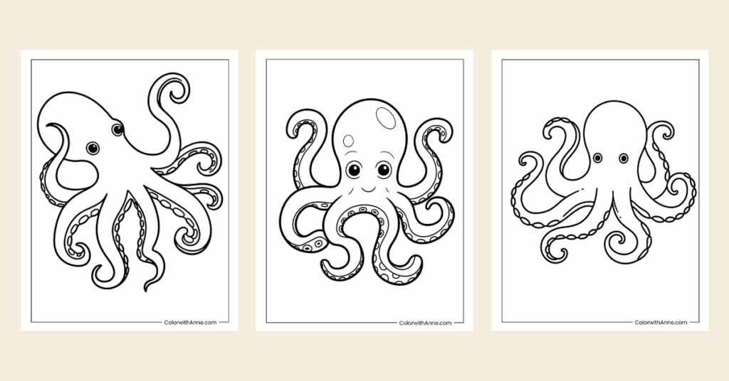 octopus coloring pages banner