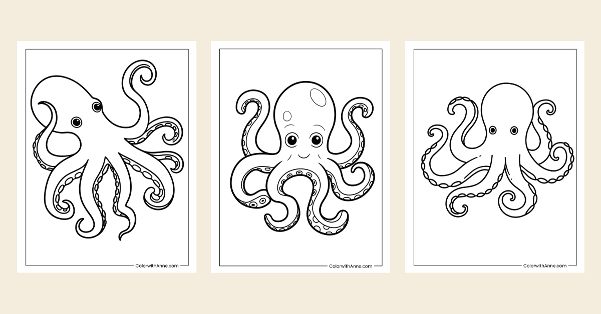 octopus coloring pages banner