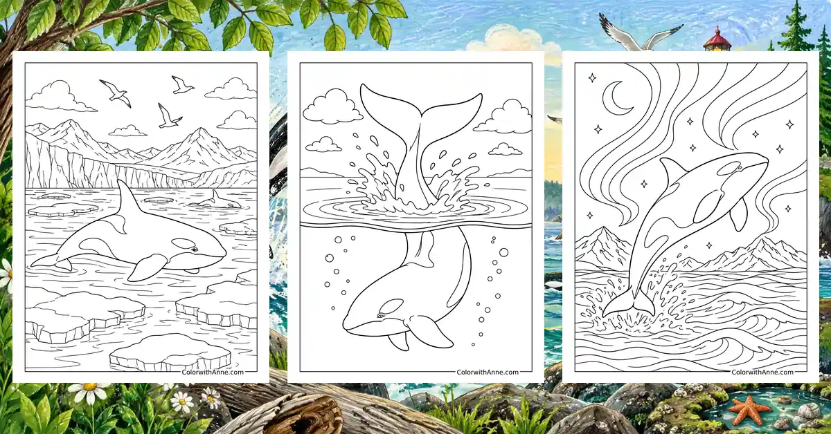 Orca Coloring Pages banner
