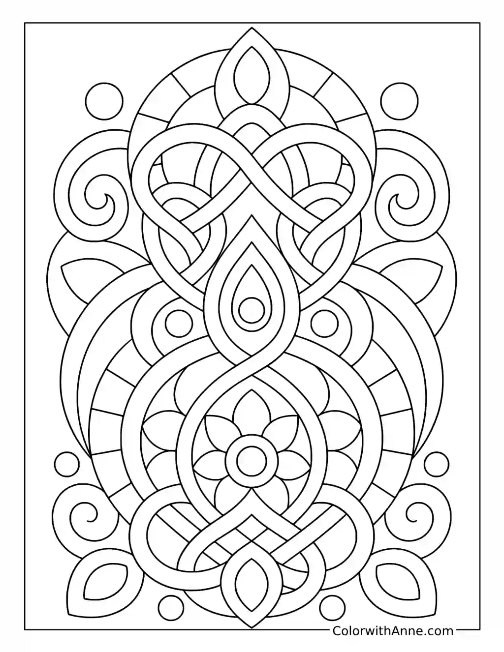 Ornamental Celtic Harmony coloring page