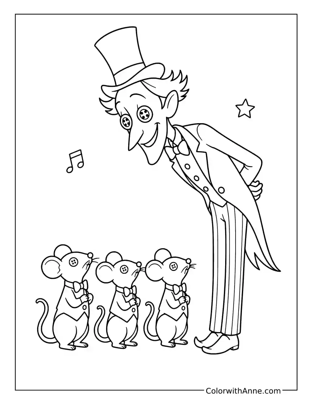 Other Father Bowing to His Mouse Circus coloring page