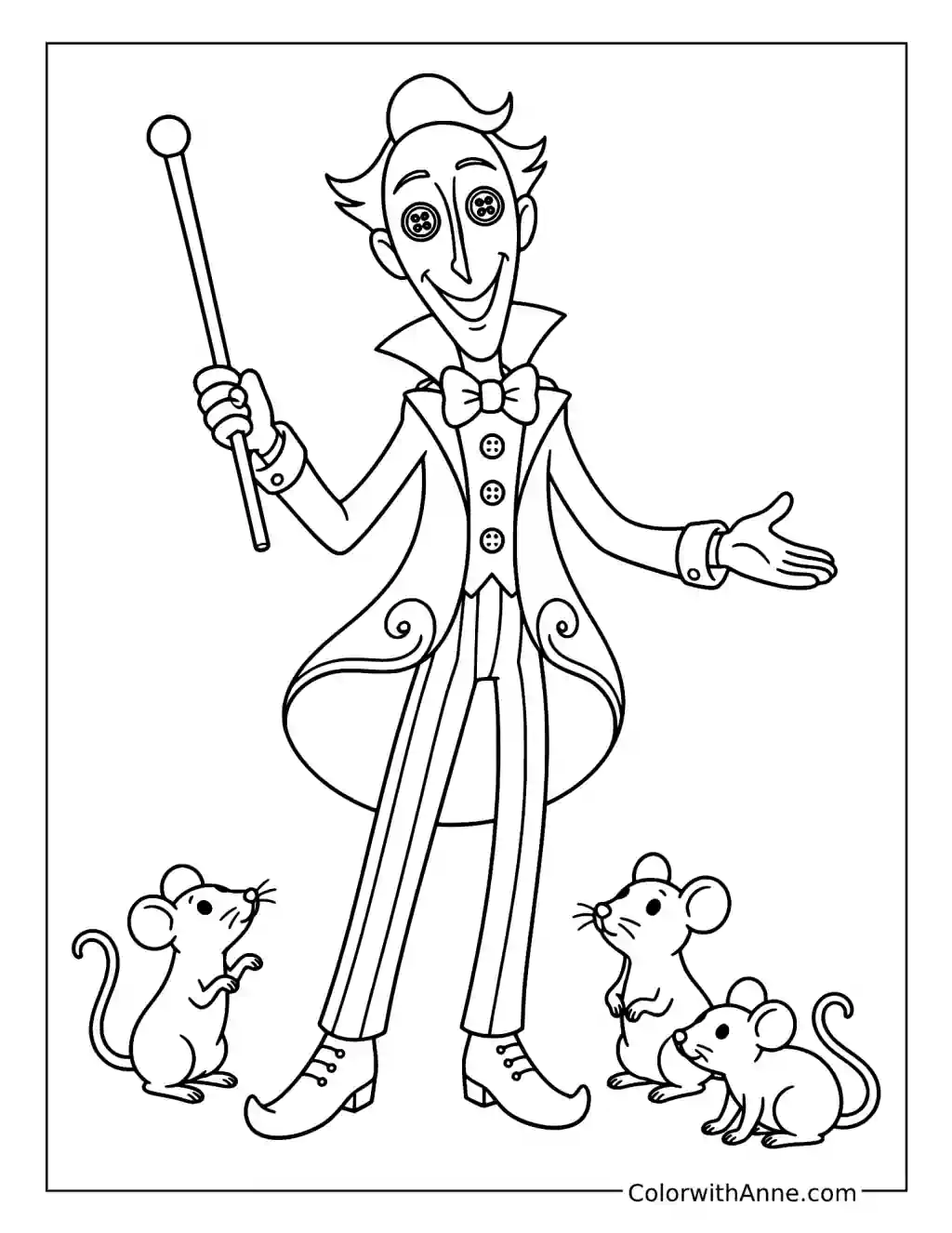 Other Father Conducting His Mice coloring page