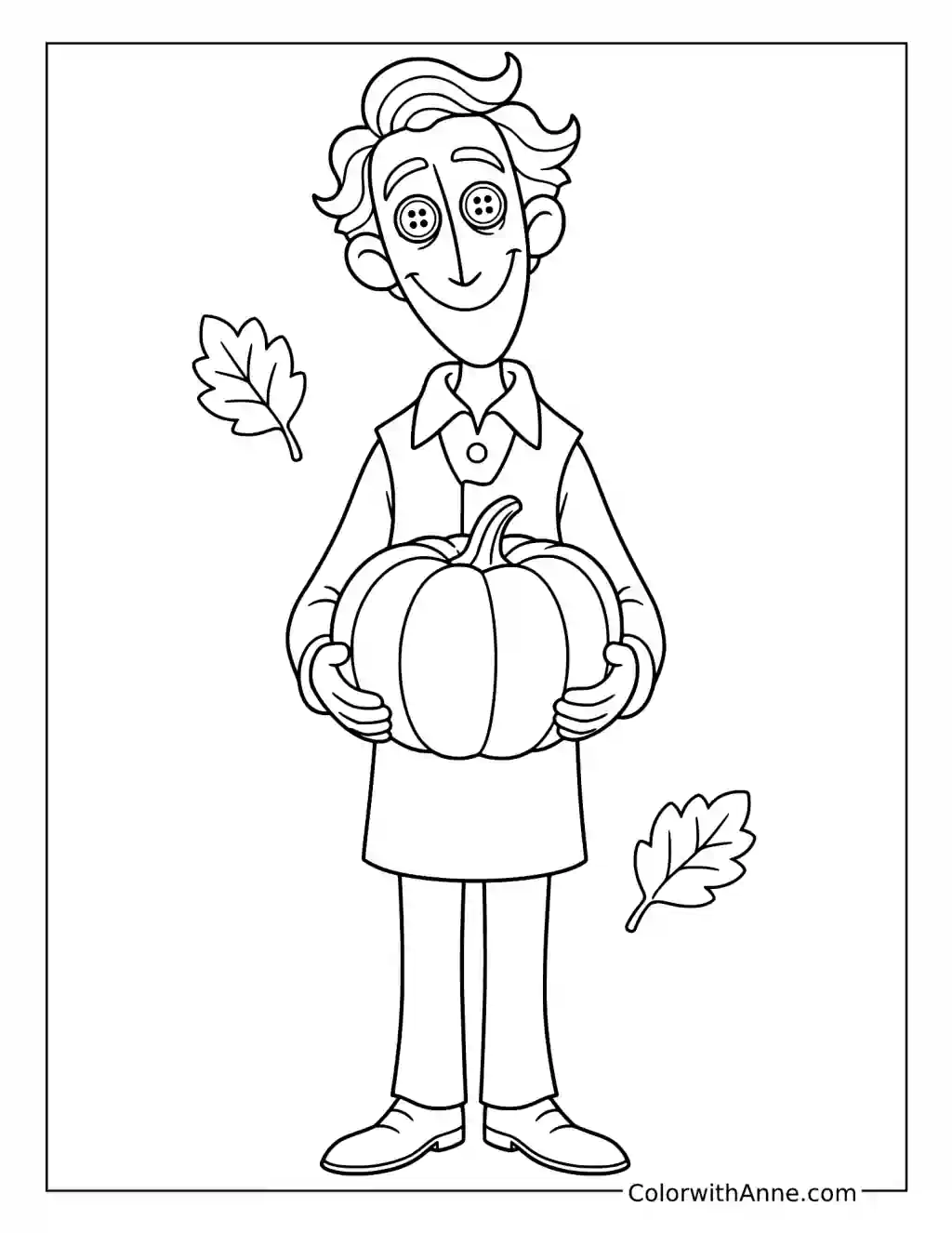 Other Father Holding a Pumpkin coloring page