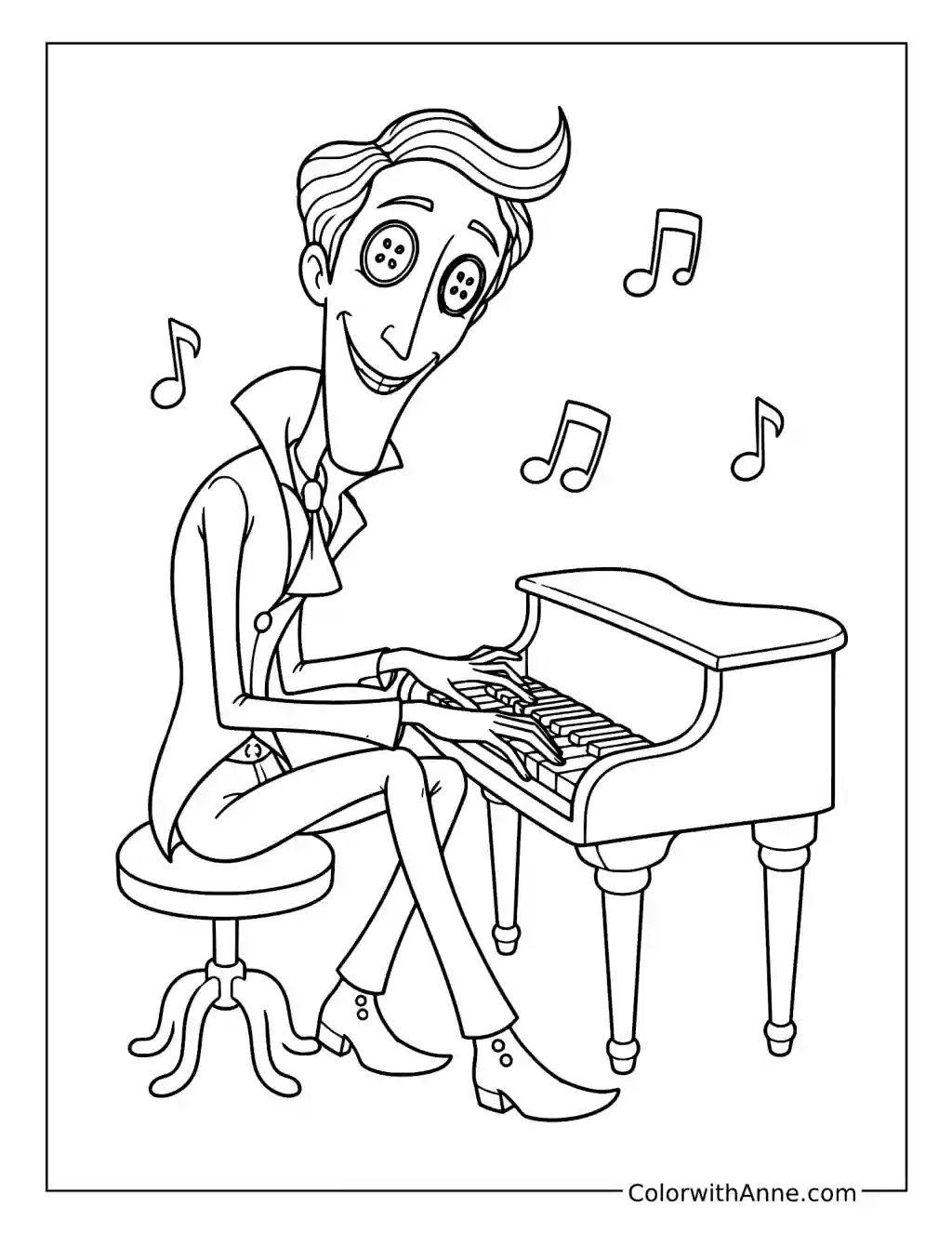 Other Father Playing the Piano coloring page