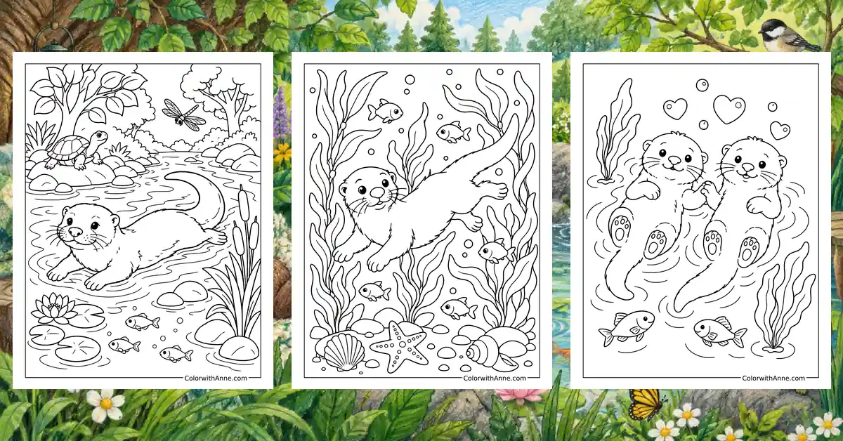 Otter Coloring Pages banner