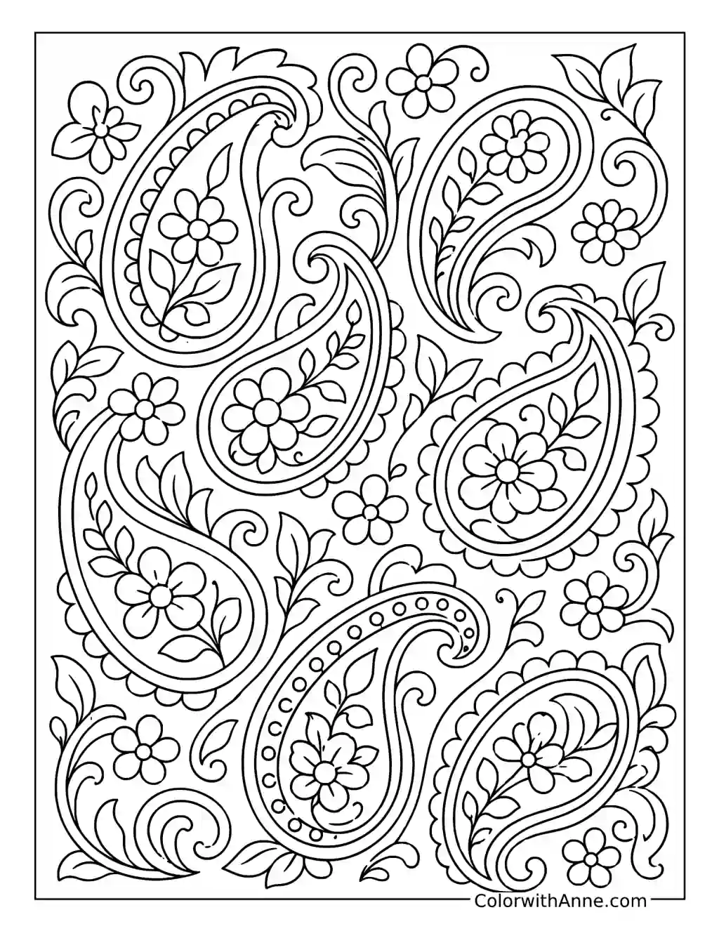 Paisley Pattern coloring page