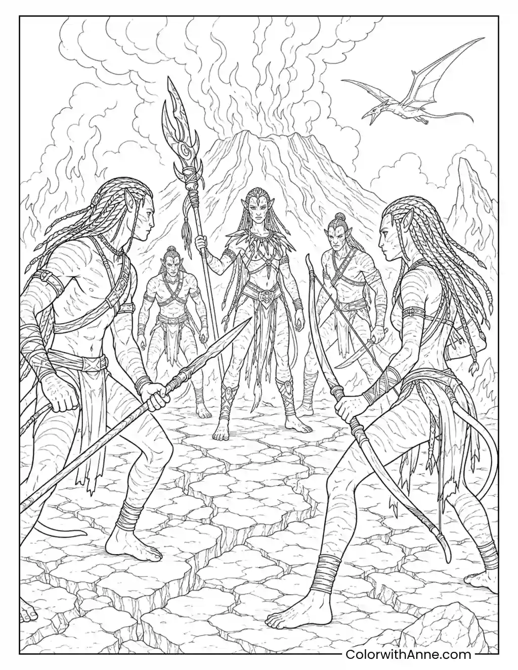 Pandora’s Fire and Ash Battle coloring page