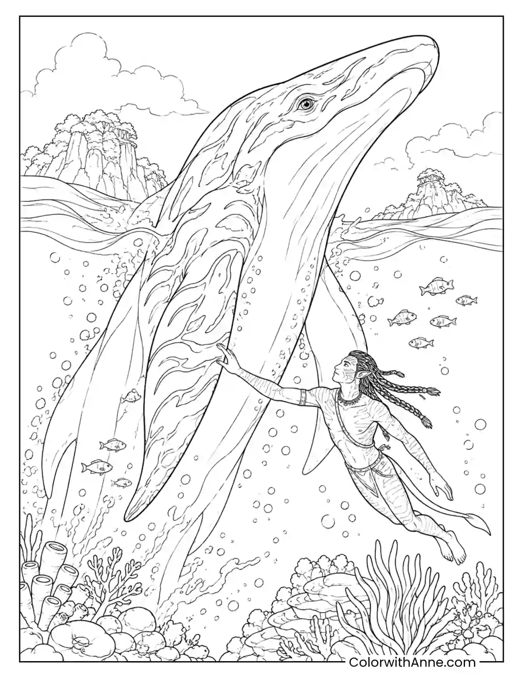 Payakan’s Majestic Ocean Rise coloring page