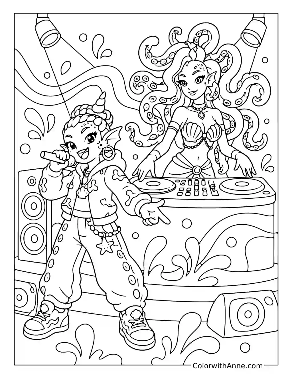 Pearl and Marina Side Order coloring page
