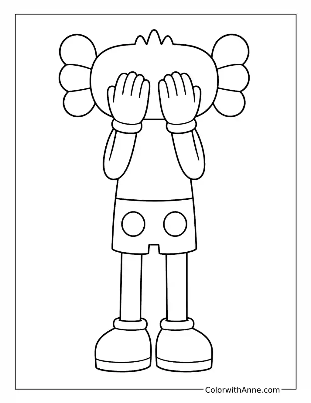 Peekaboo X-Eyed Art Toy coloring page