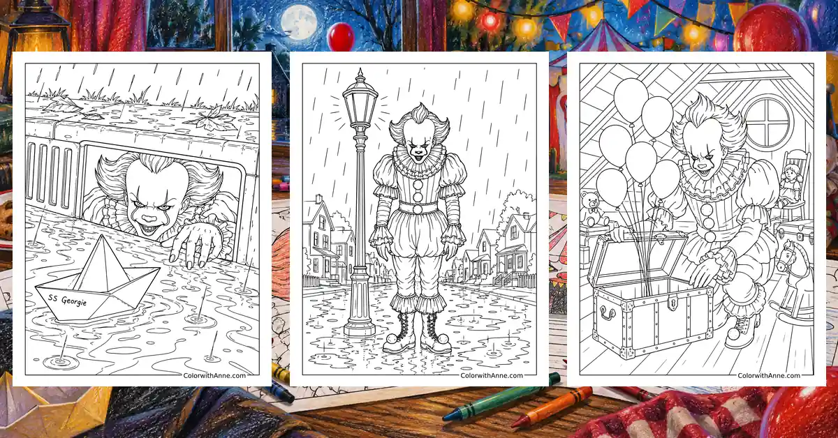 Pennywise Coloring Pages banner